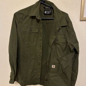 Carhartt Men's Rugged Flex Olive Shirt Jacket
